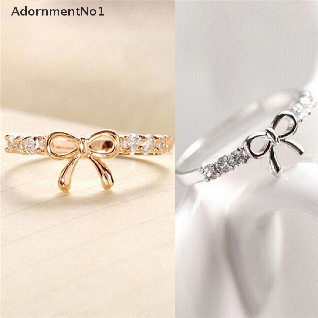 (AdornmentNo1) Cincin Model Kupu-Kupu Hias Kristal Sexy Untuk Wanita