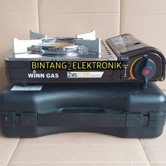 KOMPOR GAS PORTABLE WINN GAS W 2 WS KOMPOR MEJA WINN GAS KOMPOR MEJA 2 FUNGSI GAS