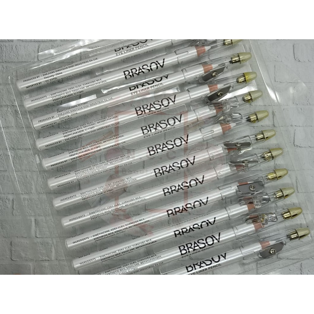 * NCC * Brasov Pensil Alis 2 in 1 Eyebrow dan Eyeliner 3 in 1 Plus Serutan