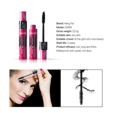 HENGFEI Waterproof Sweat Proof Long-Lasting Thick Mascara No Blooming And Curlin 5368