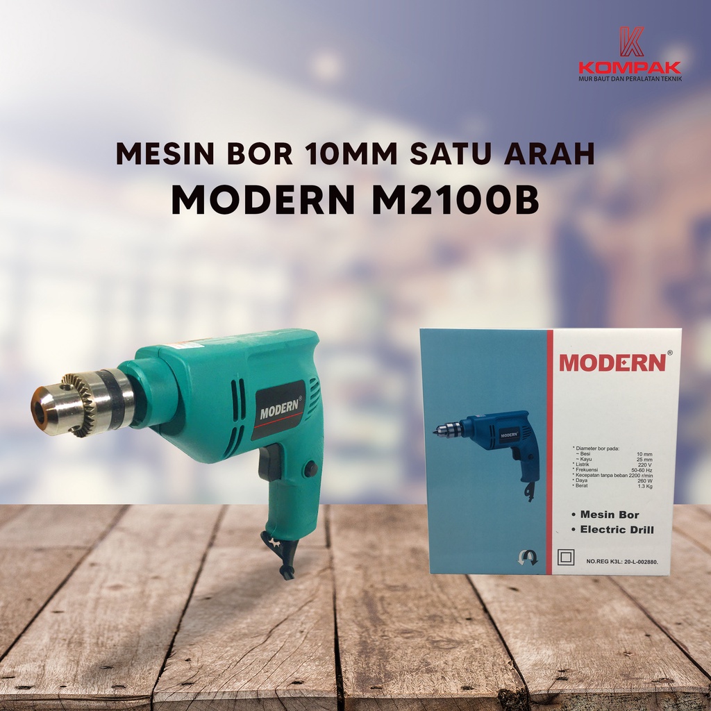 Bor Listrik/Mesin Bor Modern M-2100B/M2100B/M 2100B 10mm murah