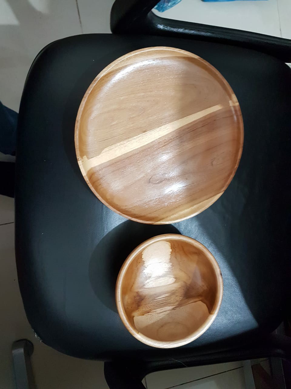 Piring Kayu Jati / Piring Kayu Bulat / Piring Saji