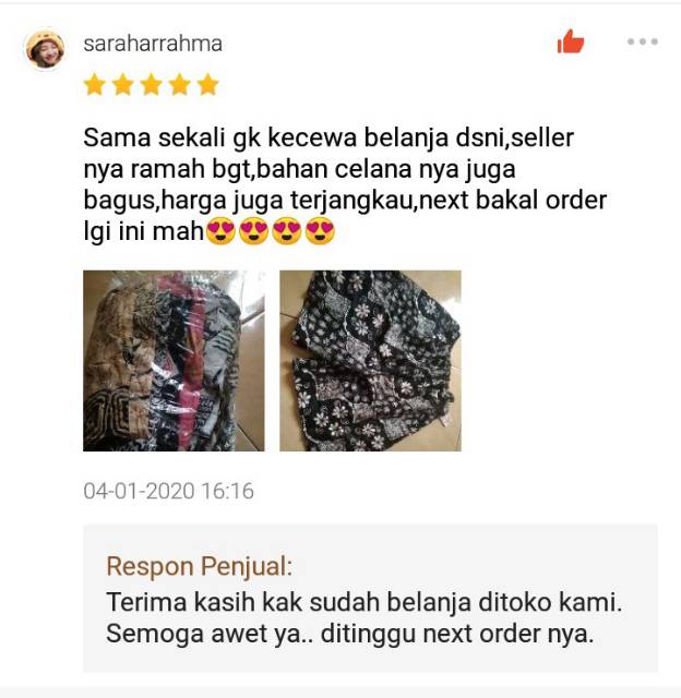 Celana pendek harian batik jogja malioboro