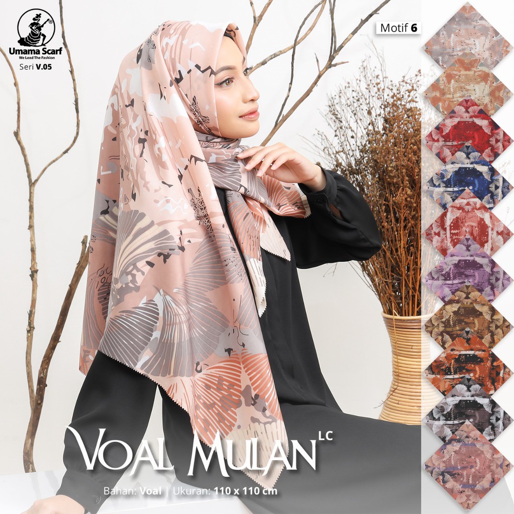 Hijab Segiempat Basic Voal Mulan Motif Lasercut Kerudung Segiempat Voal Mulan Motif Umama Pasar Hija'b