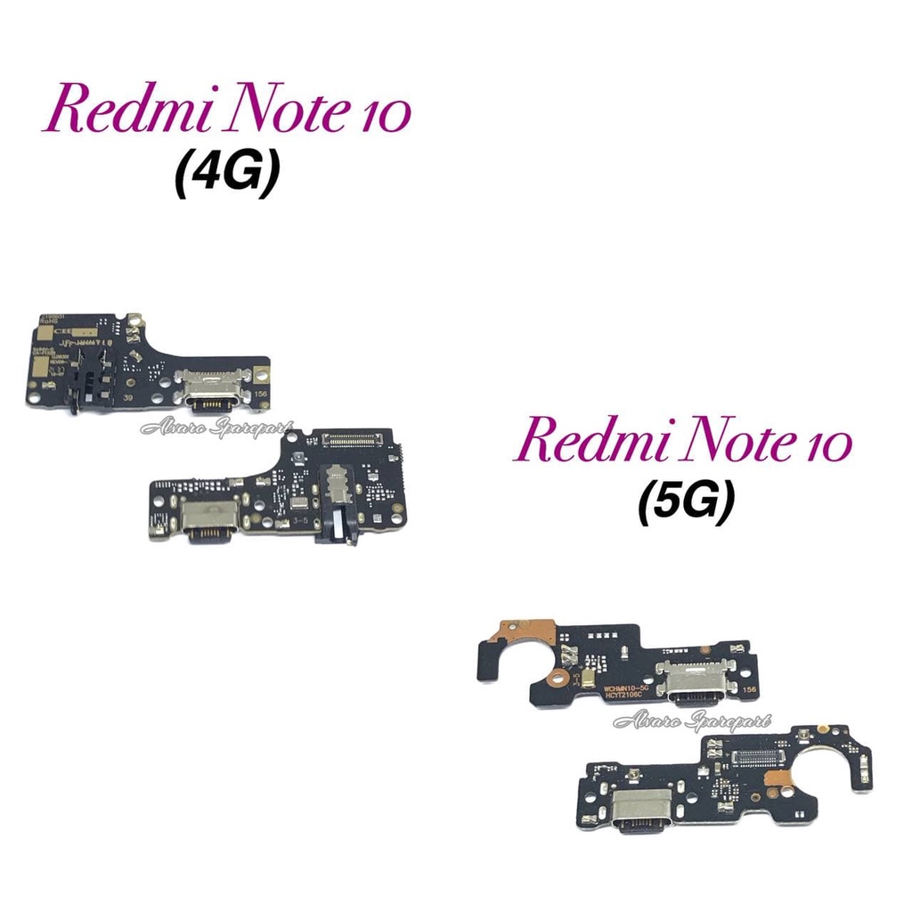 PCB XIAOMI REDMI NOTE 10 4G & REDMI NOTE 10 5G - PAPAN KONEKTOR CAS