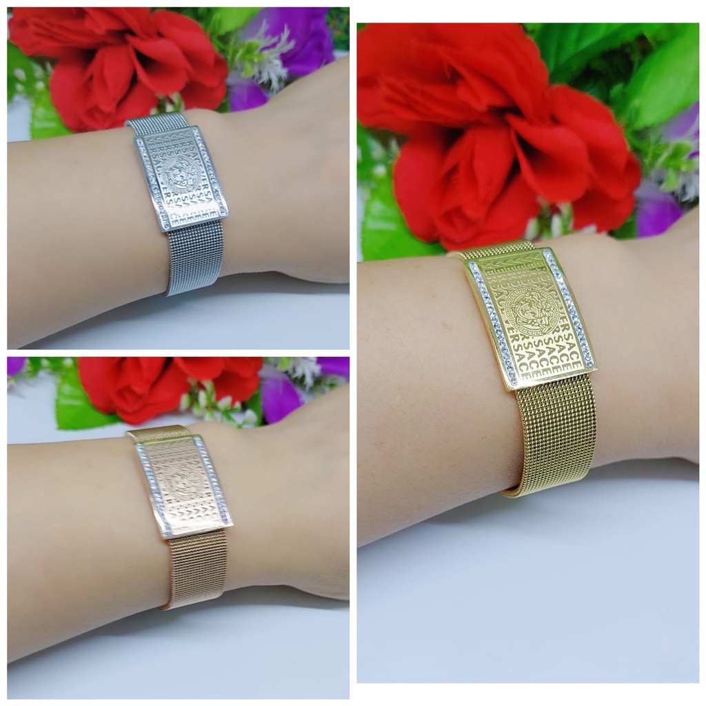 Gelang titanium permata fashion jewelry 0179-0181