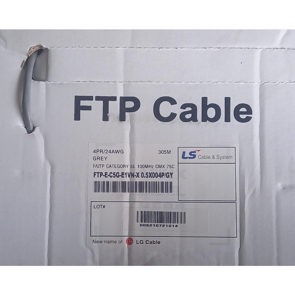 Kabel FTP/STP Cat 5e LS Simple Cable LAN Cat5e 305m/roll, GREY