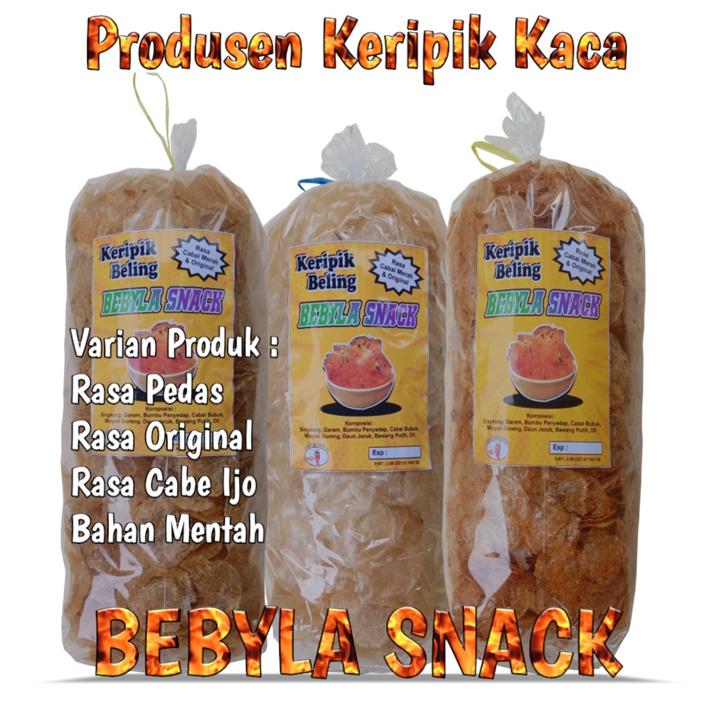 

Bebyla Snack Kripik Kaca Daun Jeruk 1 Kg 500 Gram 250 Gram Rasa Pedas Asin Bahan Mentah Cabe Ijo Original