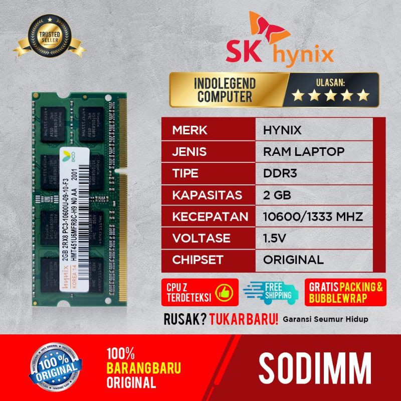 HYNIX SODIM DDR3 2GB PC10600