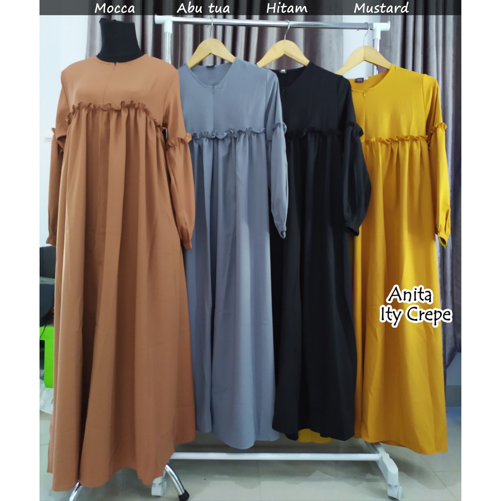 Gamis Ity Crepe Rempel/ Dress Ity Crepe L-XL
