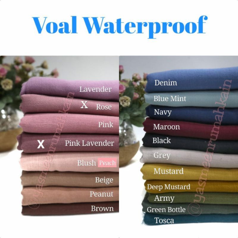 KAIN VOAL WATERPROOF size 150 Shopee Indonesia
