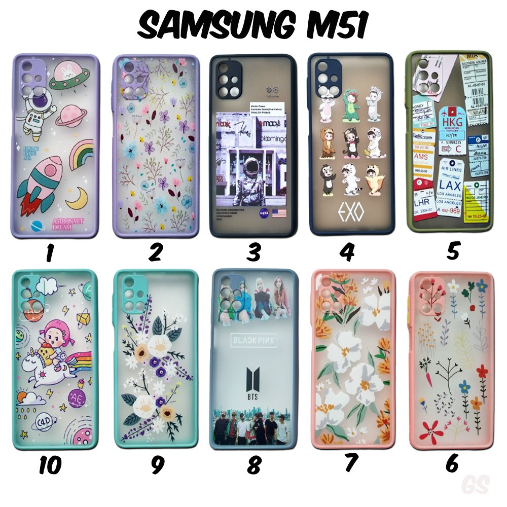 Protector Lens Casing SAM J2 PRIME M51 Summer Flowers Hybrid Gambar Pelindung Lensa  | KPOP Korea