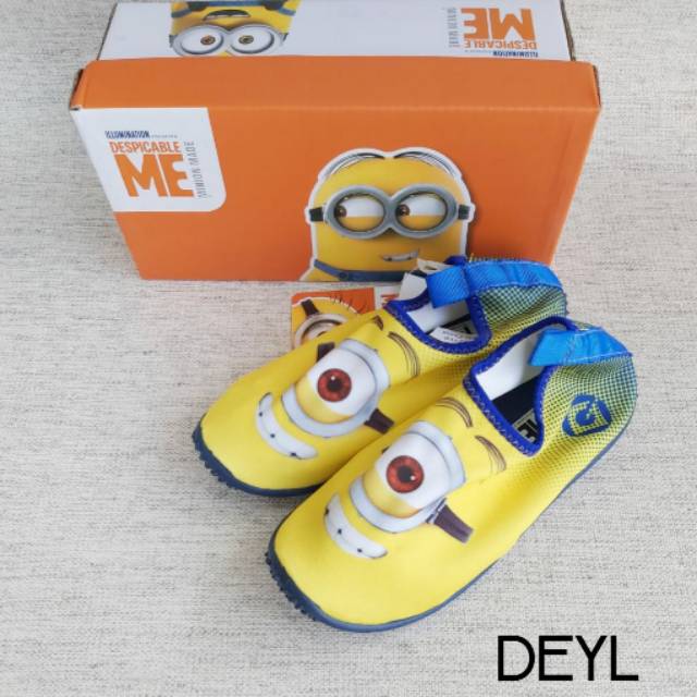 Sepatu Slip On Karet Unisex Minion DEYL Brand MATAHARI Despicable Me