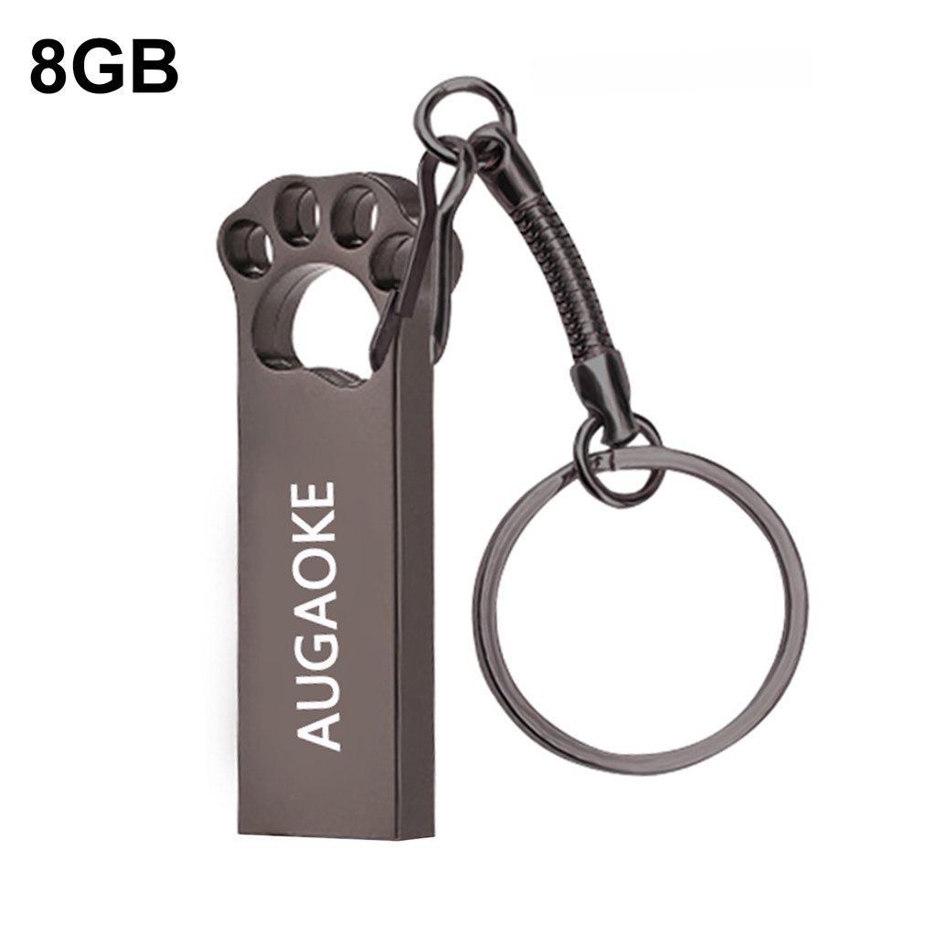 Usb 3.0 Flash Drive Transfer Data Bentuk Cakar Kucing Bahan Metal Untuk AUGAOKE 8 / 16 / 32 / 64 / 128GB