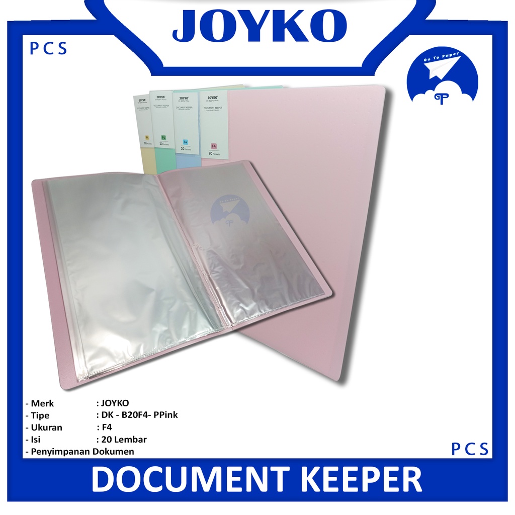 

JOYKO Dokumen Arsip - 20 Lembar - F4 - Pink