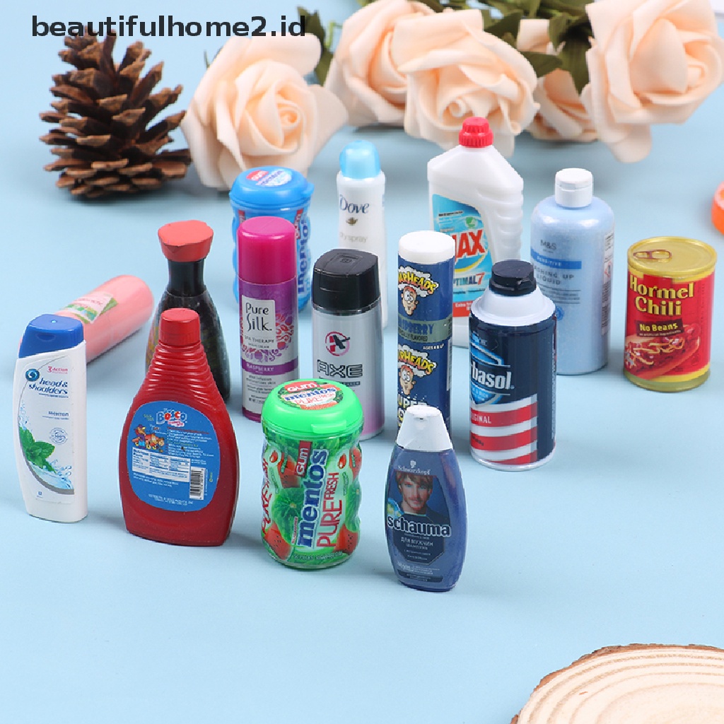 (Beautifulhome2.Id) Miniatur Botol + Kaleng Minuman Untuk Dekorasi Rumah Boneka