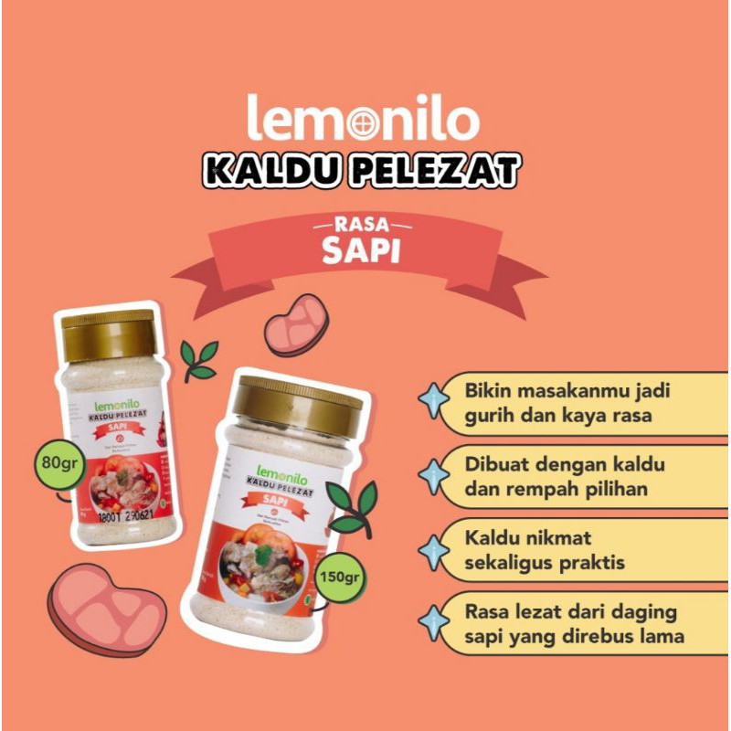 

Lemonilo Kaldu Pelezat Rasa Sapi 150 gram MPASI