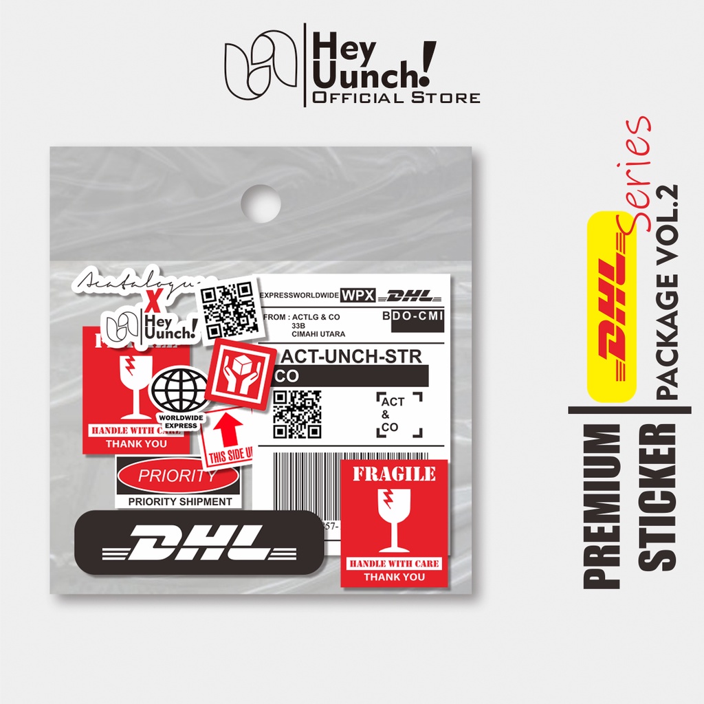 STICKER AESTHETIC CASE HANDPHONE LAPTOP TUMBLR BUJO CUSTOM HELM SKATEBOARD FRAGILE || DHL VOL.2