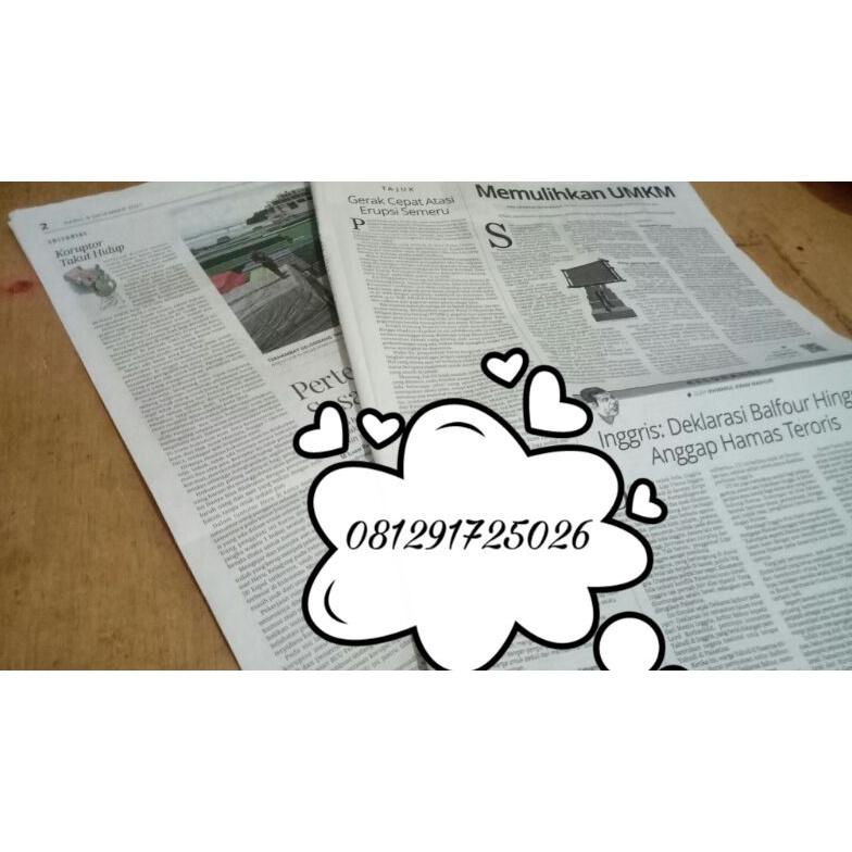 Barang Bagus Tajuk Rencana/ Editorial Koran Bekas Koran Kliping Tajuk Rencana Editorial Harga Oke