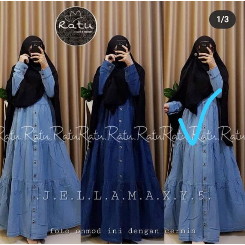 GAMIS JEANS/GAMIS JEANS SUSUN/GAMIS JEANS SIMPLE/GAMIS JEANS TERLARIS/GAMIS JEANS MURAH