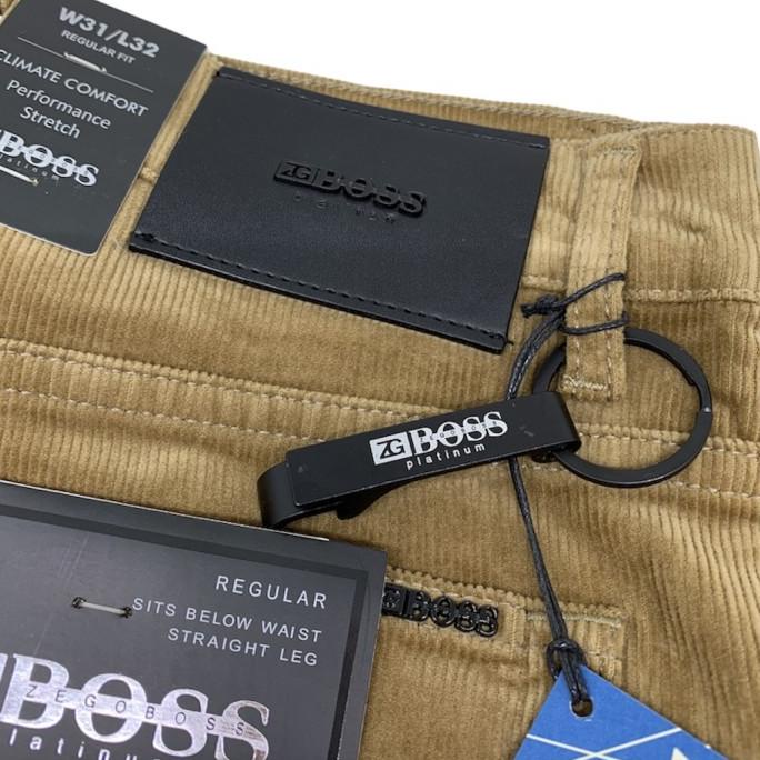 celana pria corduroy stretch zg boss light khaki - regular fit