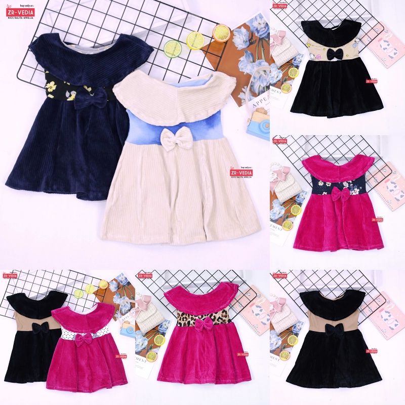 Dress Najwa uk 2-3 Tahun / Dres Import Anak Perempuan Gaun Pesta Grosir Baju Balita Cewek Yukensi