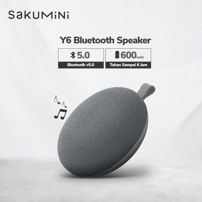 (Makassar) SAKUMINI Y6 ROUND BLUETOOTH SPEAKER PORTABLE WIRELESS ORIGINAL