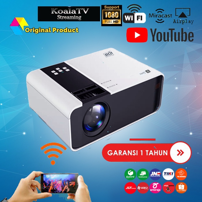 Proyektor Mini Garansi 1 Tahun / Proyektor wifi Original / Projector Original / Proyektor Tv koala 2