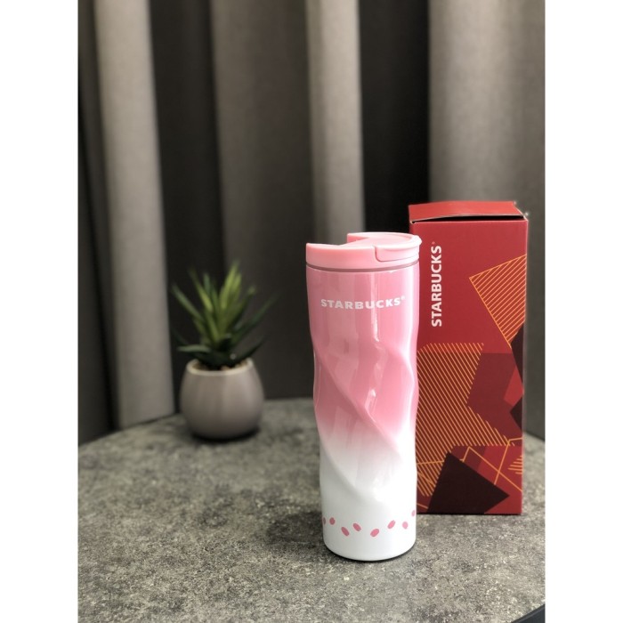 tyd9hf Botol Minum Tumbler Starbucks Stainless Steel Original Equipment 16Oz - Merah Muda Hyft7Yt