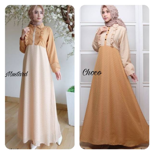 GAMIS CANTIK RUBIAH RAFFA FIT TO L DRESS MUSLIM ORI BAJU TERBARU FASHION WANITA ORIGINAL REALPICT