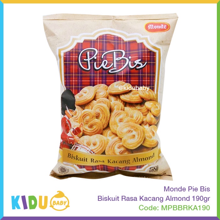 Monde Pie Bis Biskuit Rasa Kacang Almond 190gr Kidu Baby