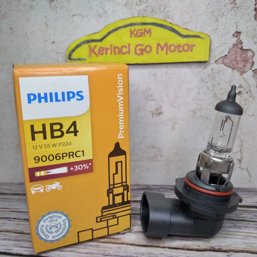 Bohlam Halogen Philips HB4 12V 55W 9006PRC1 - Bohlam Lampu HB4