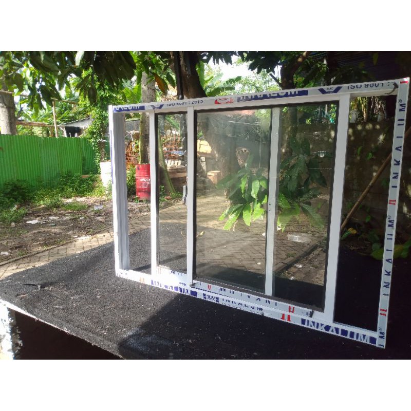 pesanan khusus kusen jendela aluminium sliding LxT 190x200