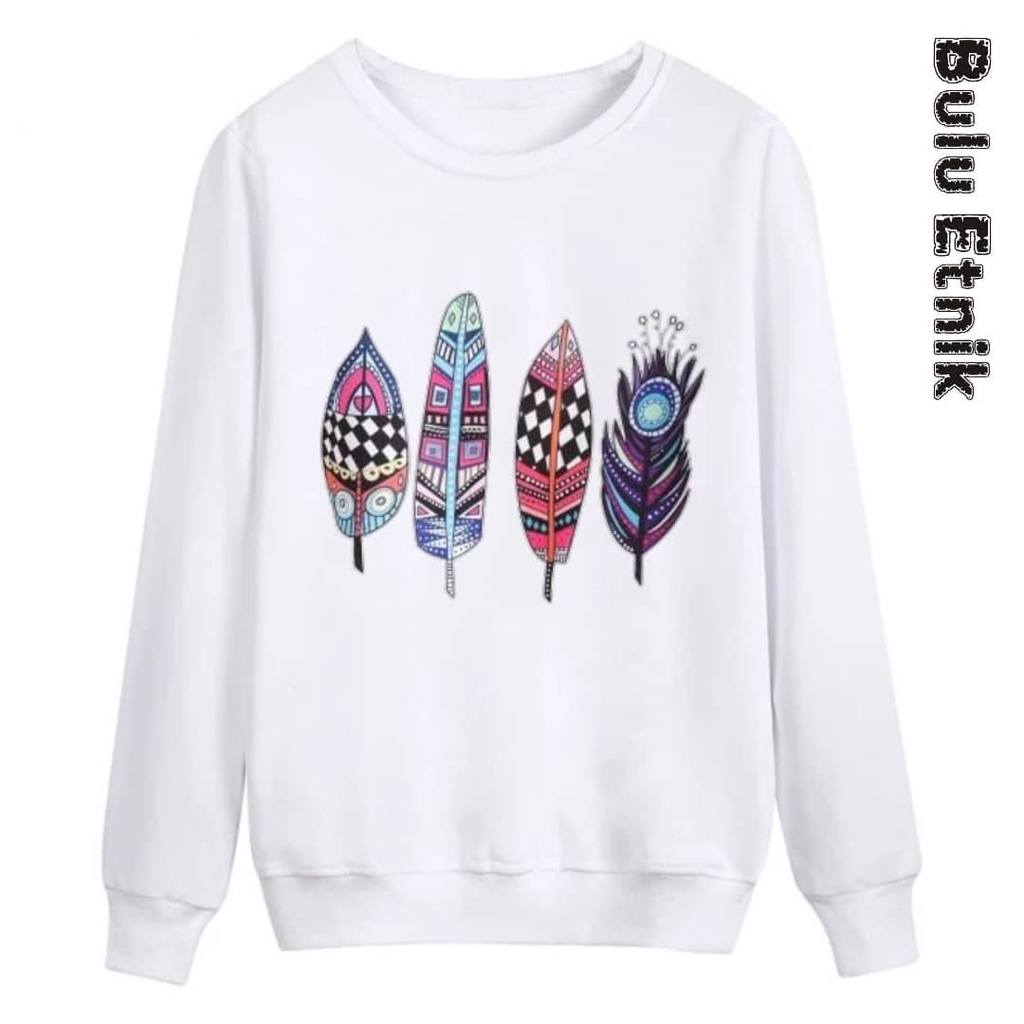 ALESHA [BISA COD] Switer Sweter Sweater Thrift Crewneck Wanita Murah [ETNIK]