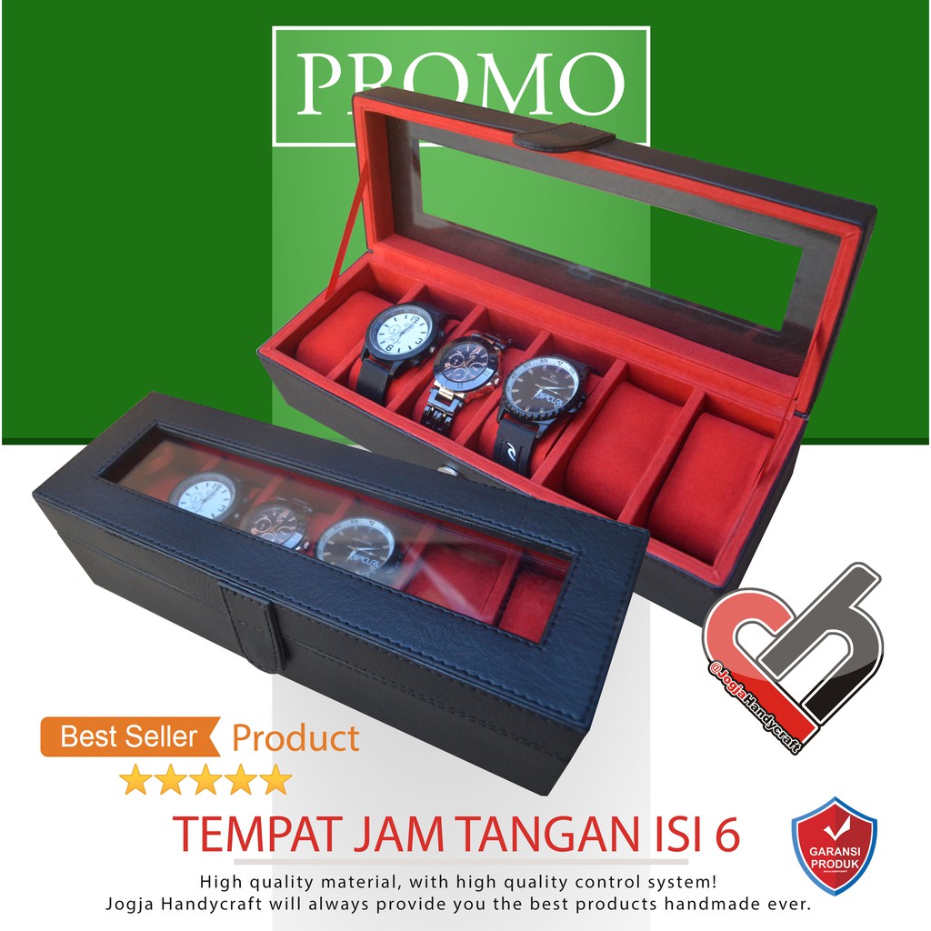 Box Tempat Jam Tangan Isi 6 – Kotak Penyimpanan Jam Kulit Elegan - Watch Box Organizer