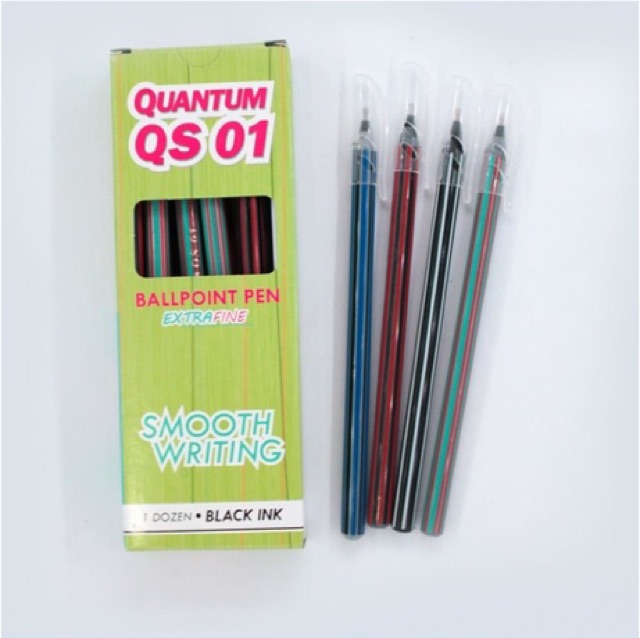 

Pulpen Bolpen Pen Quantum ( Tinta hitam ) Smooth Writing