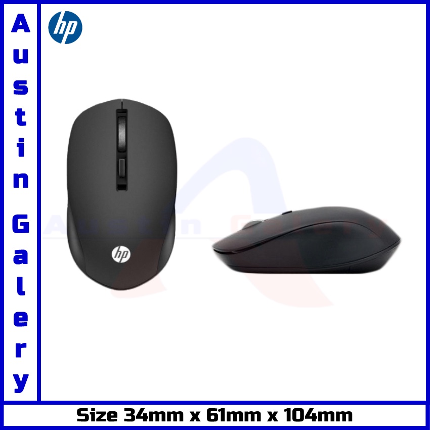 Mouse Wireless HP S1000 Silent 1600DPI Mouse Wireless 2.4G Untuk PC Laptop Komputer
