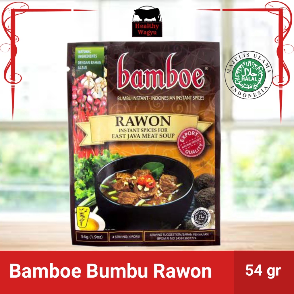 

BAMBOE BUMBU RAWON INSTAN 54GR/BUMBU MASAK INSTAN Healthy Wagyu