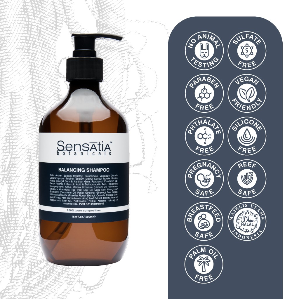 Sensatia Botanicals Balancing Shampoo - 500mL / 16.9 fl.oz.