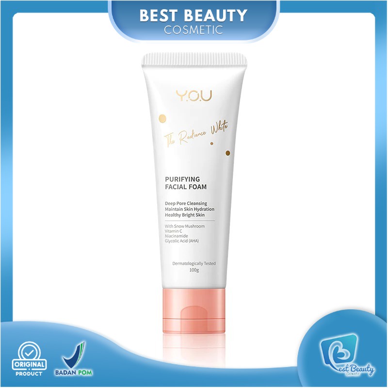 ★ BB ★ Y.O.U The Radiance White Purifying Facial Foam [Dengan Kandungan Glycolic Acid (AHA)] - YOU