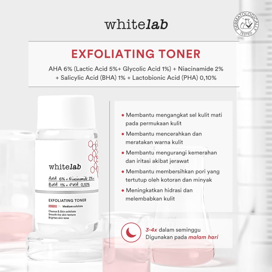 BPOM WHITELAB EXFOLIATING TONER 60ML / TONER WAJAH / FACE TONER / SYE