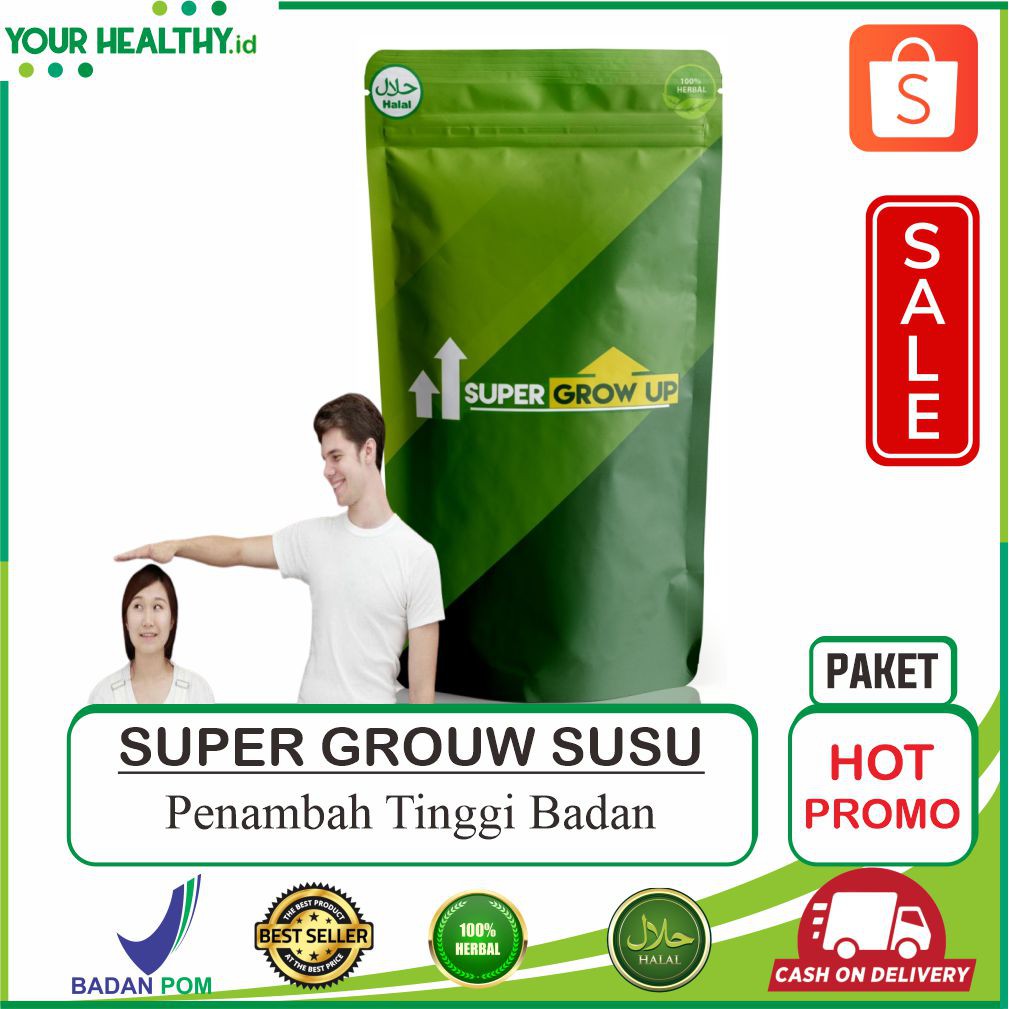 

SUPER GROW UP SUS U–Susu Peninggi Badan Original/Suplemen Tulang/Vitamin/Herbal/Zinc/Susu Bubuk/BPOM