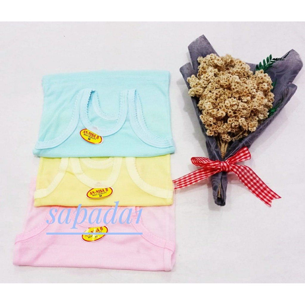 12 PCS KAOS DALAM ANAK PEREMPUAN/ SINGLET ANAK/ KAOS DALAM ANAK/ BAJU DALEMAN ANAK