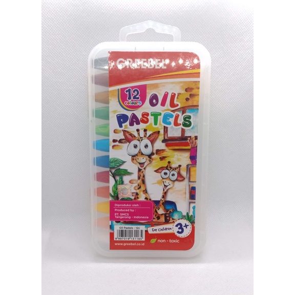 GREEBEL Crayon/Krayon Kids Oil Pastel 12 Warna