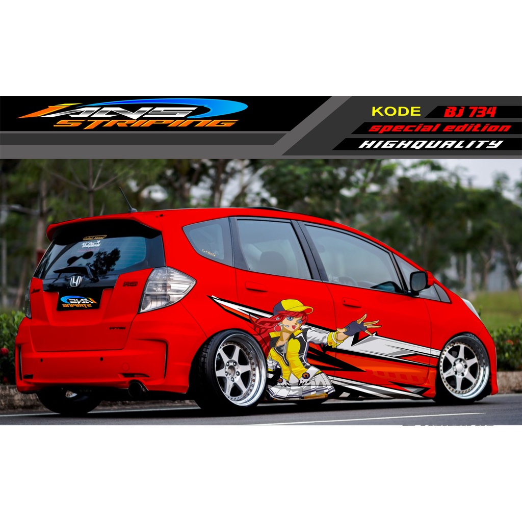 STICKER MOBIL BRIO AGYA JAZZ AVANZA YARIS / DECAL STICKER MOBIL JAZZ / STIKER MOBIL