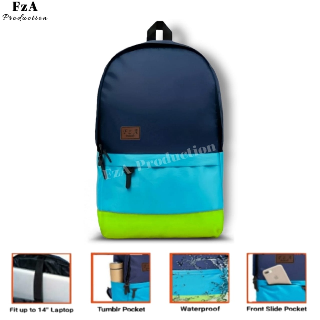 FzA Official -  Ransel Gendong Laptop Distro Tas Ransel Pria Wanita Tas Punggung Laptop Kerja Sekolah Tas Backpack Original - NBSQ