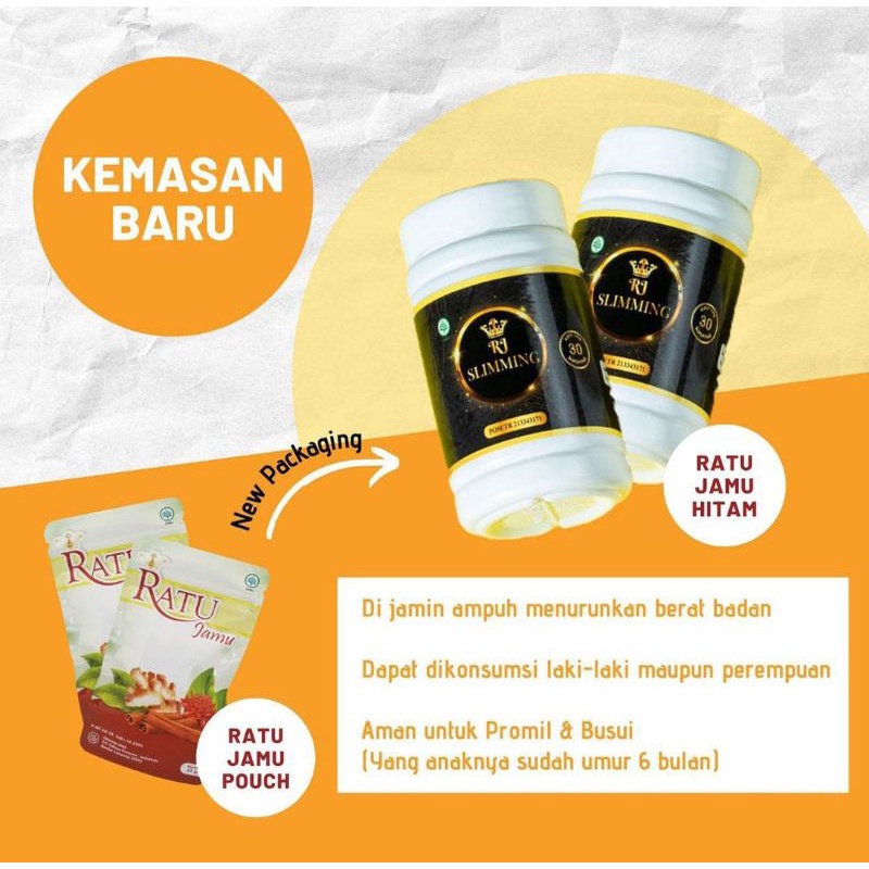 Ratu Jamu Reguler Pelangsing Original 100% ampuh