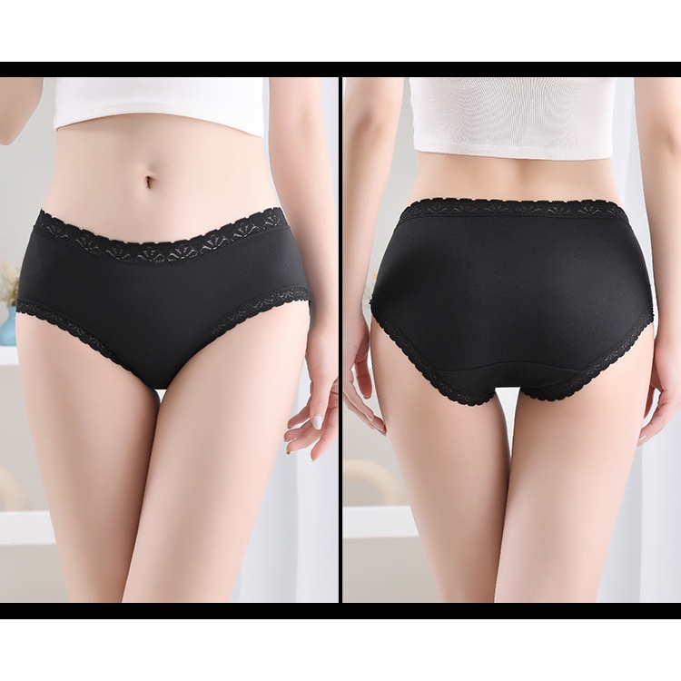 Celana dalam hitam wanita big size kombinasi renda import bahan halus