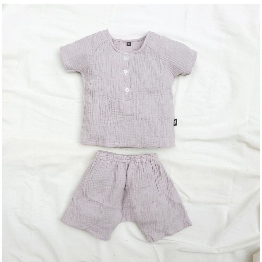 Crinkled Cotton Sets Unisex - Bayi Laki-laki &amp; Perempuan