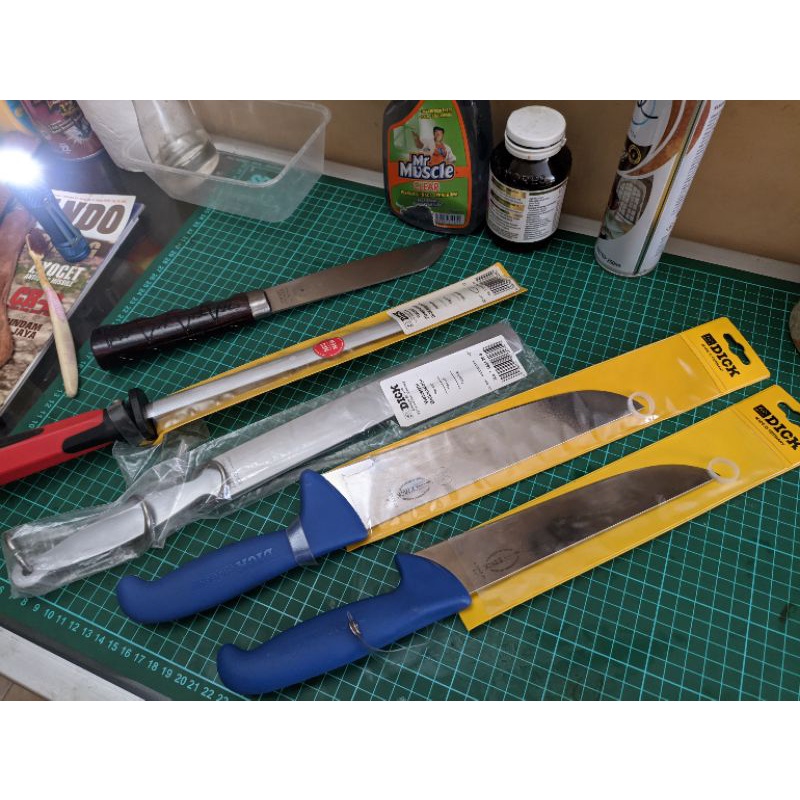 F dick Straight 21cm + sarung kulit